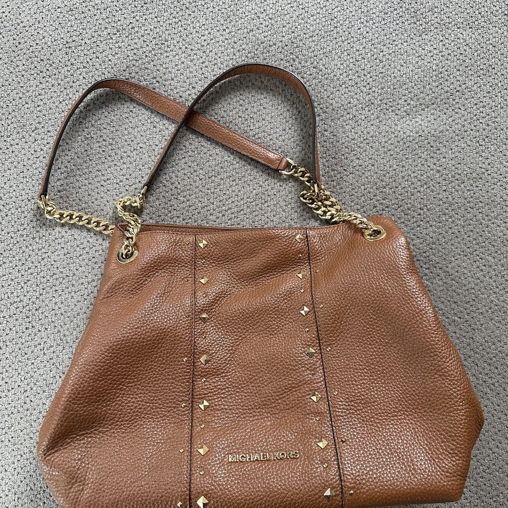 Michael Kors Brown Leather Tote Bag